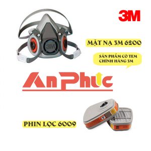 Mặt nạ phòng độc 6200 kèm phin lọc 6009