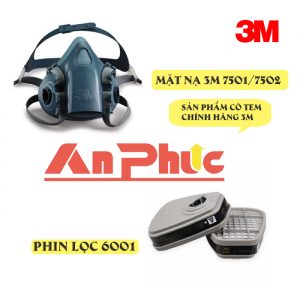 Mặt nạ phòng độc 7501 kèm phin lọc 6001