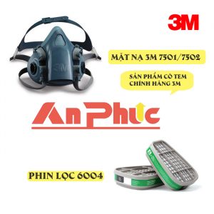 Mặt nạ phòng độc 7501 kèm phin lọc 6004