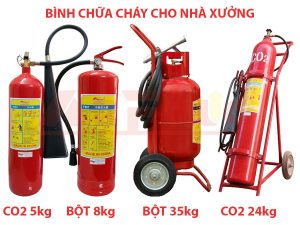 bình chữa cháy chuyên dùng cho kho xưởng
