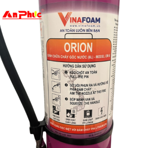 Bình chữa cháy đa năng ORION 6 lít