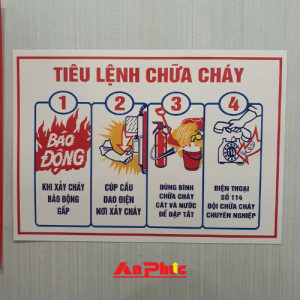 Bảng tiêu lệnh PCCC nhựa dẻo