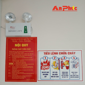 lắp đặt đèn chiếu sáng sự cố PCCC