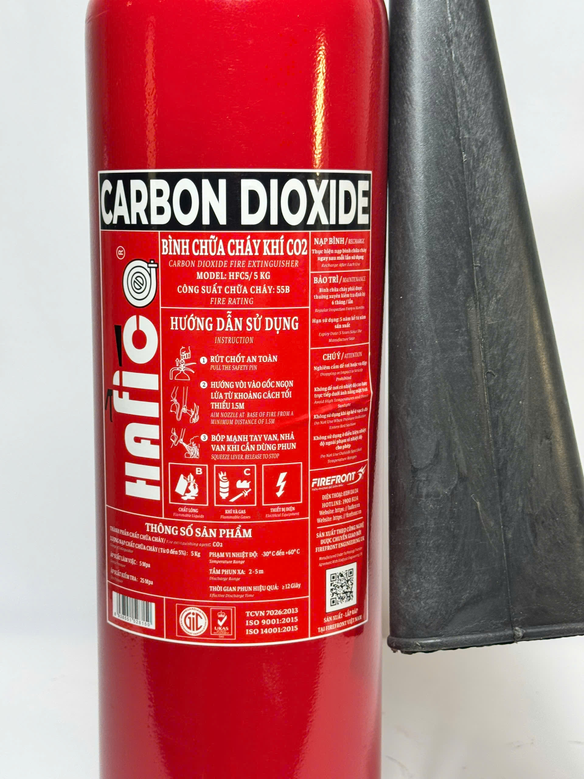 Bình chữa cháy khí CO2 5kg Hafico (1)
