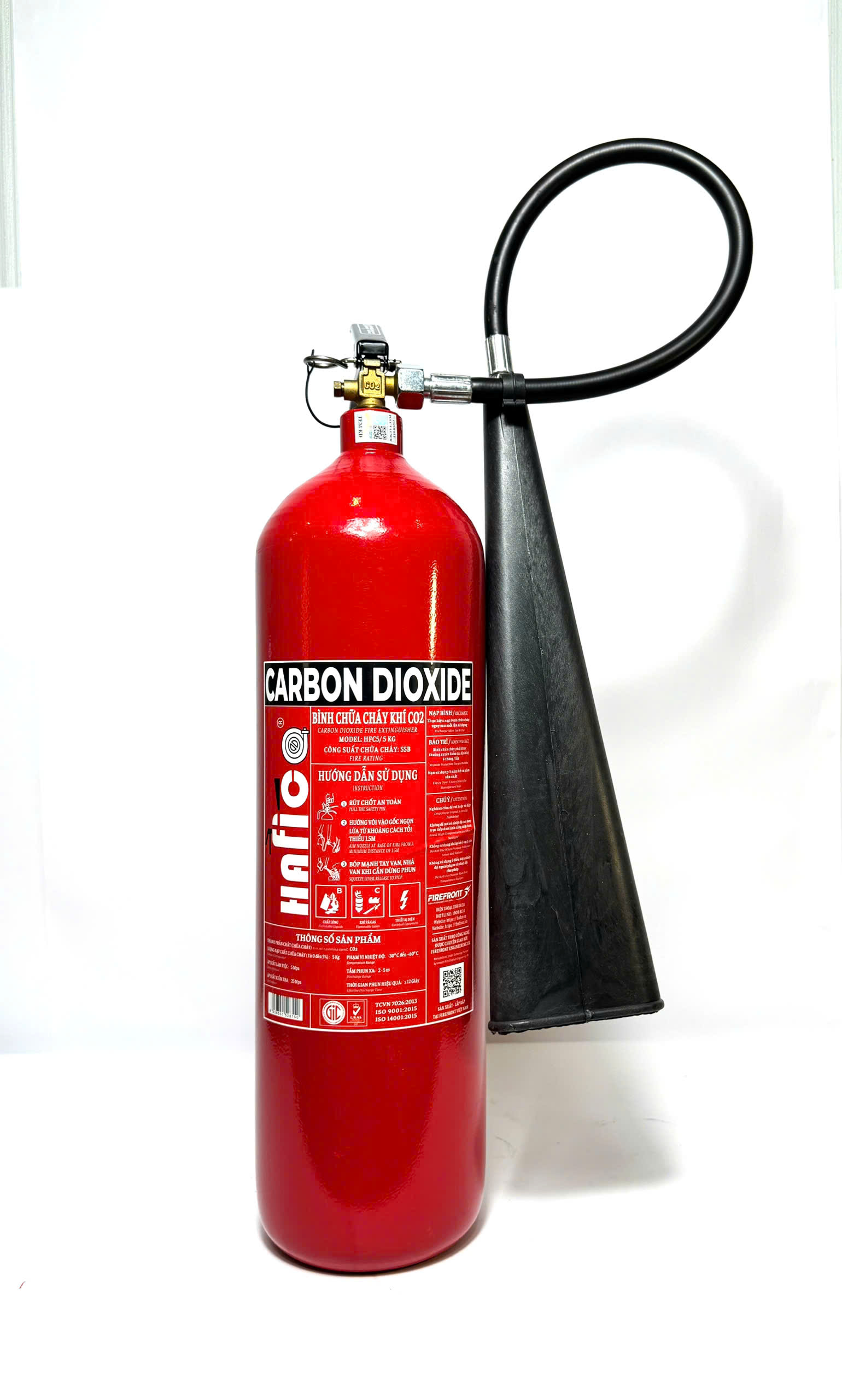 Bình chữa cháy khí CO2 5kg Hafico HFC5